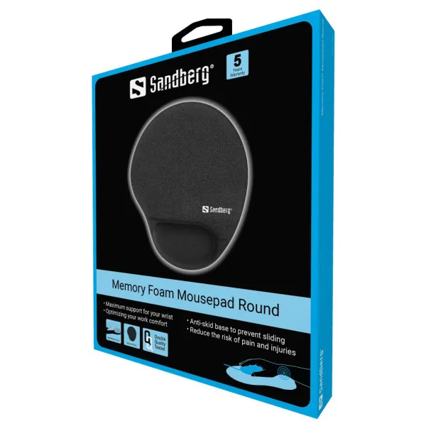 Podloga za miša Sandberg Foam Mousepad Round 520-37