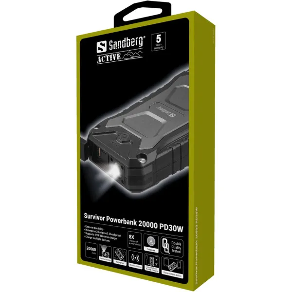 Powerbank Sandberg 420-92 20000mAh USB-C 30W PD