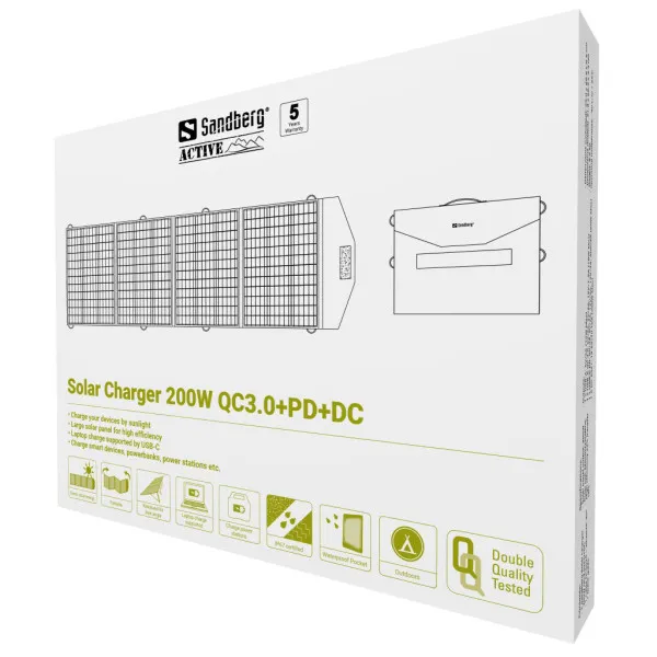 Solarni panel punjač Sandberg 420-82 200W QC3.0/PD/DC