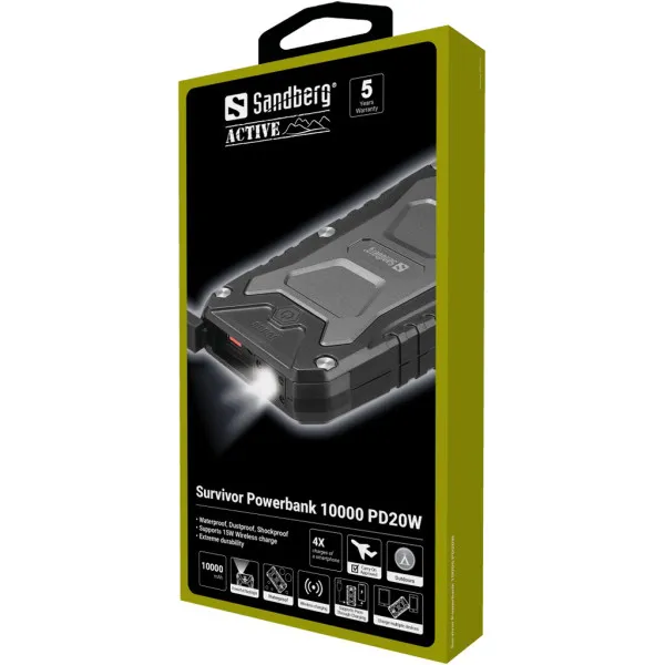 Powerbank Sandberg Survivor 420-91 10000mAh 20W PD