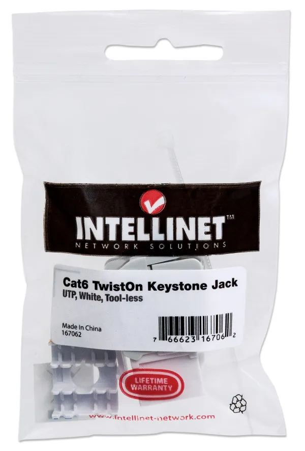 Modul RJ45 Intellinet 167062 Cat6/tool-less/568B 2-1/beli
