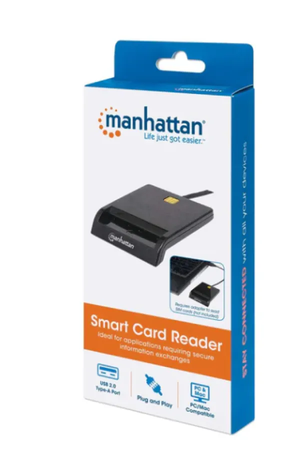 USB smart card reader Manhattan 102049, black
