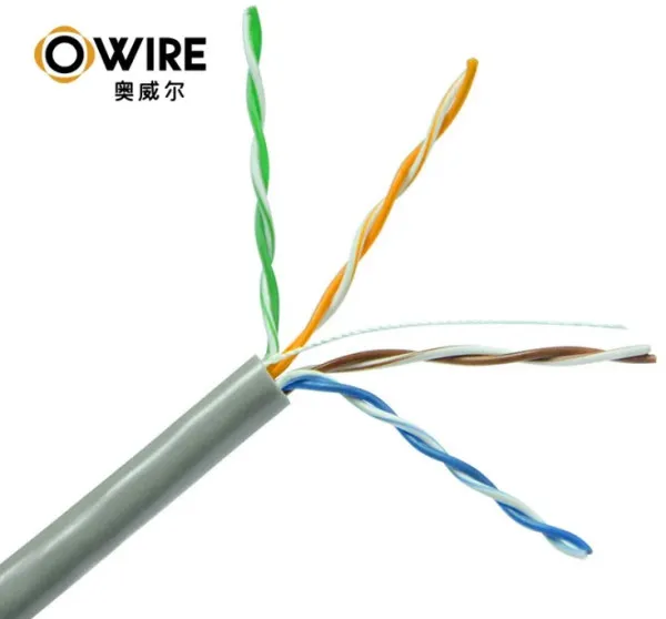 LAN UTP kabl OWIRE Cat5E Solid/CCA/0,5mm/Sivi/305m