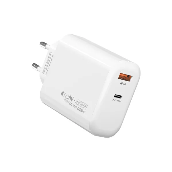 Strujni adapter S-link SL-EC68 45W PD30W/QC 18W USB-A/USB-C Brzo punjenje