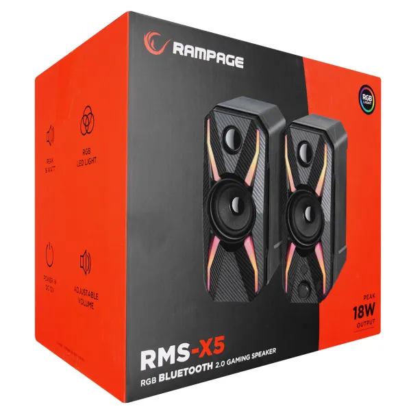Zvučnik 2.0 Rampage RMS-X5 3Wx2 USB RGB