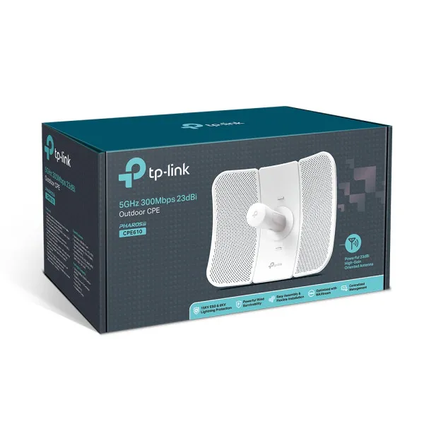 LAN WiFi bridge TP-LINK CPE610 PoE 300MBs/23dBi outdoor