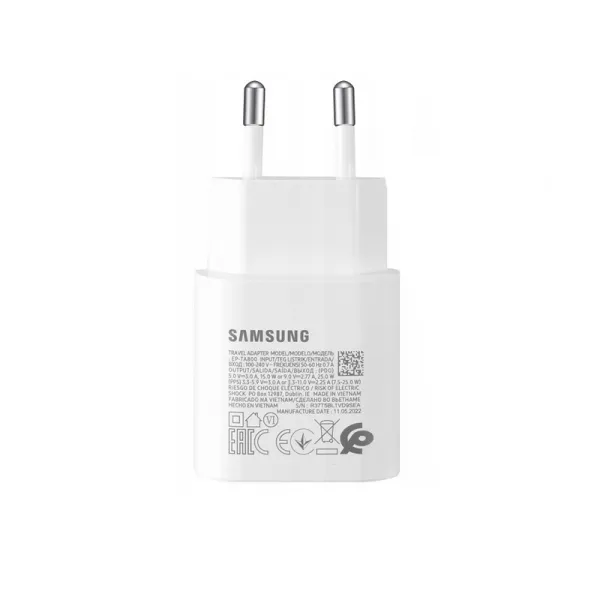 Kućni punjač Samsung PD 3A 25W Type C bez kabla beli BULK (EP-TA800NWE)