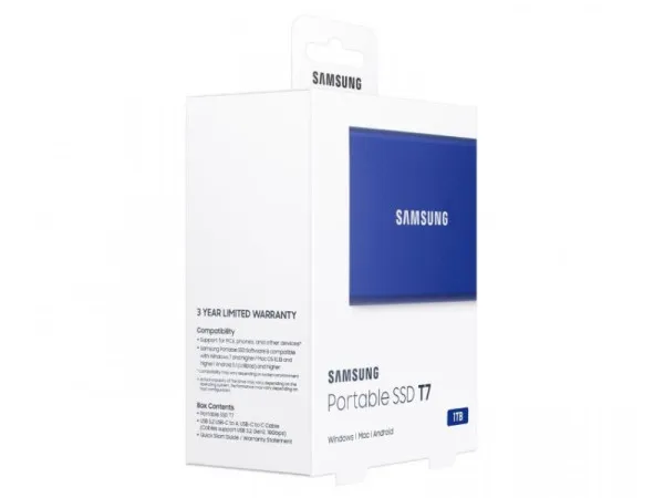 Eksterni SSD Samsung Portable T7 1TB MU-PC1T0H plavi