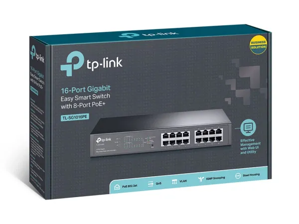 LAN Switch TP-LINK TL-SG1016PE 16x1Gb (8-PoE)/SMART/150W