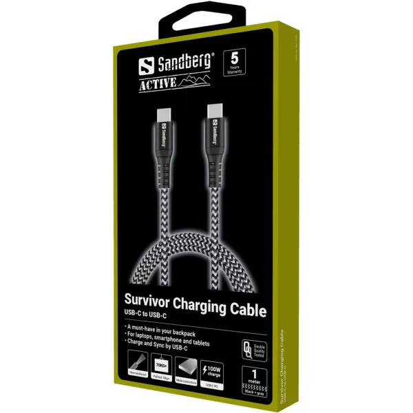 Kabl Sandberg Survivor 441-38 100W USB-C/USB-C 1m
