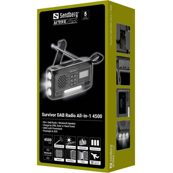 Powerbank Sandberg 421-17 Survivor DAB Radio All-in-1 4500mAh