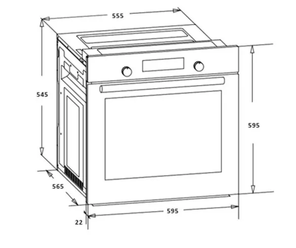 Ugradna rerna HEINNER HBO-S624LTG-IX 62l/mehanicka/inox