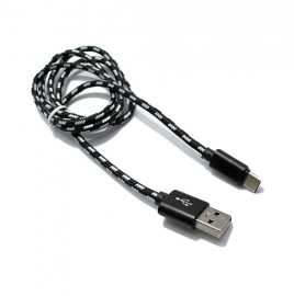 USB data kabal BRAID Type C crni