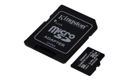 MICRO SD 32GB KINGSTON + SD adapter SDCS2