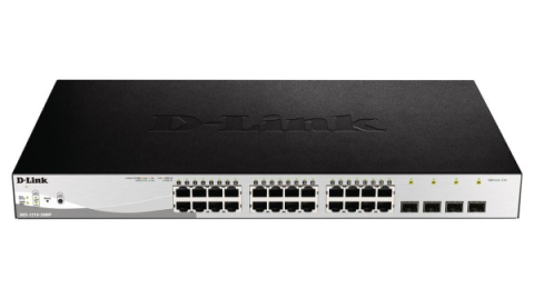 LAN Switch D-Link DGS-1210-28MP/E 10/100/1000 24PoEport/4SFP Smart