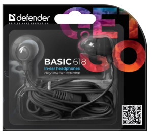 Slušalice Defender Basic 618, black