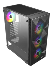 Kuciste Raidmax Talos ARGB window/black, 4x 120mm/650W