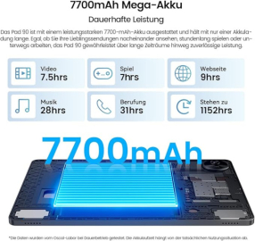 Tablet OSCAL Pad 90 LTE 10.92 HD+IPS/T606 OC/8GB/128GB/7700mAh/8+13MP/Android