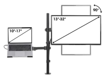 Nosač za monitor sa postoljem za laptop Manhattan 462136 13
