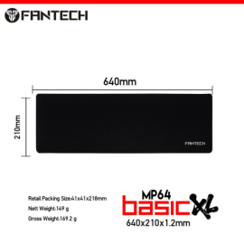 Podloga za miša Fantech Mp64 Basic XL 640x210mm crna