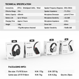 Bluetooth slušalice Fantech WHG01 Tamago Space Edition bele