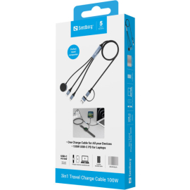 Kabl Sandberg 3u1 441-69 2xUSB-C/Mag Safe/100W