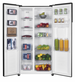 SBS frižider HEINNER  HSBS-H439NFBKWDE++ 439l/NoFrost/dispanzer/inverter/crni