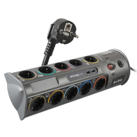 Kabl surge S-Link PRZ01 10xšuko/2xUSB/3m