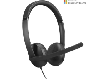 Slušalice LENOVO VoIP Headset 5000 žicne /USB-C+adapter USB-A/ Teams/crna