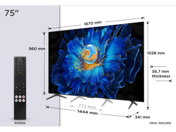 Televizor TCL 75C6KS/QLED-Mini LED/75