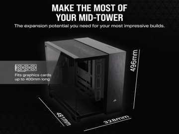 Kucište CORSAIR 6500X Mid-Tower/dve komore/kaljeno staklo/bez napajanja/crna/obsidijan aluminijum