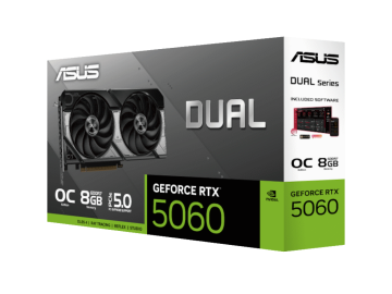 Graficka karta ASUS DUAL RTX 5060 NVD/8GB/GDDR7/128bit/crna