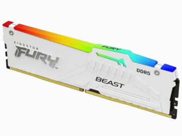 Memorija KINGSTON 16GB/DIMM/DDR5/5600MHz/CL40/FURY Beast RGB/bela