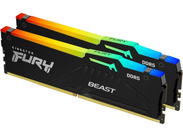 Memorija KINGSTON 32GB(2x16GB)/DIMM/DDR5/6000MHz/CL36/FURY Beast RGB/bela