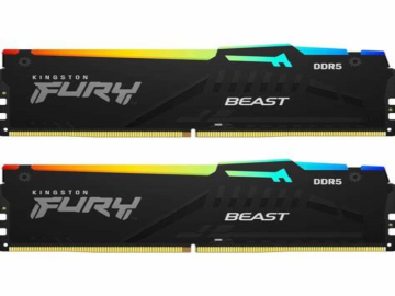 Memorija KINGSTON 64GB(2x32GB)/DIMM/DDR5/6000MHz/CL36/FURY Beast RGB EXPO/crna